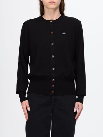 Vivienne Westwood Cardigan slim fit in cotone e cashmere con logo Orb