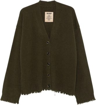 Uma Wang Cardigan con frange - Verde