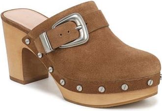 Veronica Beard Larken Clog in Chestnut Suede at Nordstrom, Size 7.5