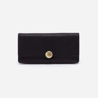 Hobo Womens Hutton Large Wallet In Black