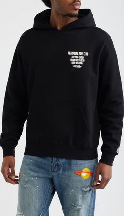 Billionaire Boys Club Satellite Graphic Cotton Hoodie in Black at Nordstrom, Size Xx-Large