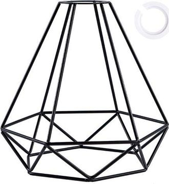 OEM Pantalla De L&aacute;mpara Met&aacute;lica, Pantalla De L&aacute;mpara Negra De Estilo Retro, Pantalla De L&aacute;mpara Para Cocina, Comedor, Dormitorio, Pasillo (negra)