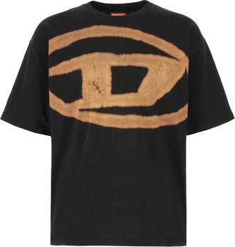 Diesel Casual Katoenen T-Shirt voor Mannen - Heren - T-shirts - Zwart - L - Katoen - Tops