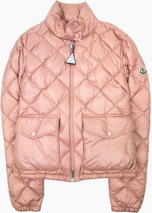 Moncler Womens Moncler Women Binic Short Down Jacket Light Pink 510 - Size: 12