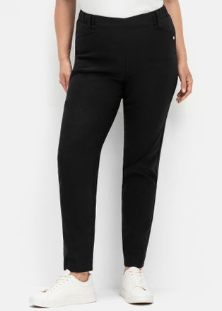 Sheego Stretch-Hose SHEEGO, Damen, Gr. 40, Normalgr&ouml;ssen, schwarz, 70% Viskose, 25% Polyester, 5% Elasthan, unifarben, Hosen Stretch-Hose