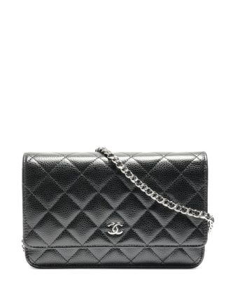 Chanel 2021-2025 chain-strap shoulder bag - women - Caviar Leather - One Size - Black