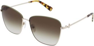 Longchamp Womens Lo610sa Sunglasses Brown Gradient - Tan Metal - One Size