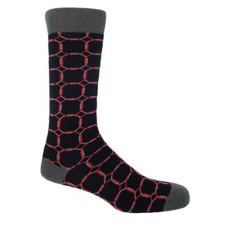 Peper Harow Linked Mens Socks - Black