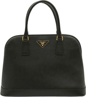 Prada Pre-owned Saffiano 2way Bag - Dames - Vintage Handtas - Zwart - ONE Size - Leer - Vintage