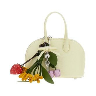 Self Portrait Lizard Leather Toast Mini Bag - female - Self Portrait - Handbags - Yellow - ONE SIZE - Bags