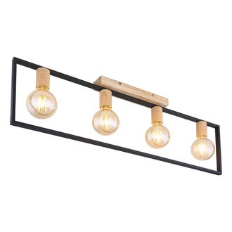 Globo Lighting Plaf&oacute;n - Daniel - Negro - Metal - E27 - 15479-4d