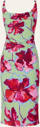 Diane Von F&uuml;rstenberg Delaney Ruched Cowl-Neck Midi Dress