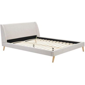 Vente-Unique Letto scandinavo 160 x 200 cm Tessuto Beige - BENEDICTE