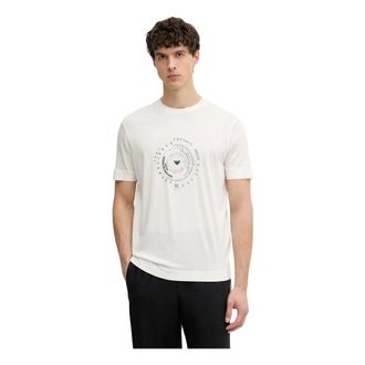 Emporio Armani Lyocell Blend Jersey T-Shirt - Heren - T-shirts - Beige - M - Katoen - Tops