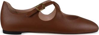Bally rina Platte Schoenen - Dames - Ballerinas - Bruin - 37 1/2 EU - Leer - Schoenen