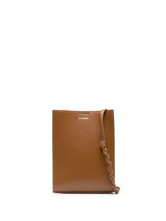 Jil Sander Borsa a spalla con logo - Marrone