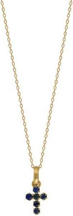 Bony Levy El Mar Gemstone Cross Pendant Necklace in 18Ky at Nordstrom Rack
