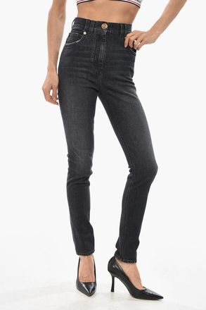 Balmain Jeans Skinny Fit a Vita Alta 12cm Balmain