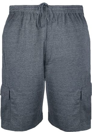 KAM Kam Big Mens Charcoal Grey Hoss Cargo Shorts Lightweight Tall Clothing 2XL 3XL 4XL 5XL 6XL 7XL 8XL, Size : 6XL