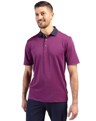 Cutter & Buck Virtue Pique Micro Stripe Mens Short Sleeve Polo