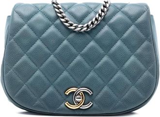 Chanel Borsa Pre-owned con patta trapuntata - - Pre-owned - Donna - Blu - ONE SIZE