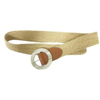 Ralph Lauren Pre-owned Belts, female, Beige, Size: ONE SIZE Pre-owned Lauren Braided Belt
