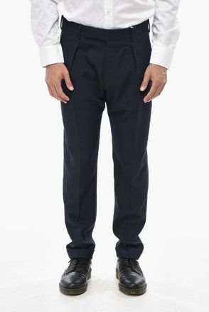 Paul Smith Wool Single-Pleat Trousers With Belt Loops size 34