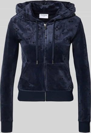 Juicy Couture Sweatjacke mit Kapuze Modell MONO MADISON in Marine, Größe XL