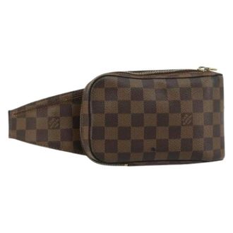 Louis Vuitton Pre-owned Damier Ebene Schoudertas - Dames - Pre-owned - Bruin - Maat: ONE Size Leer
