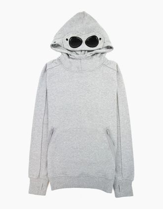 C.P. Company Mens Cp Company Diagonal Raised Fleece Hoodied Sweatshirt Grey M93 - Size: 44