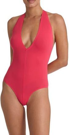 Commando Plunge Halter Neck Bodysuit in Watermelon at Nordstrom Rack