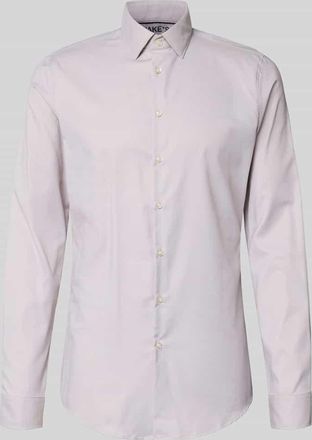 Jake*s Slim Fit Business-Hemd mit Kentkragen und extra langem &Auml;rmel in Mud, Gr&ouml;&szlig;e 39/40