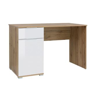 Petits Meubles Escritorio 1 puerta 1 caj&oacute;n tableros de aglomerado laminados blanco