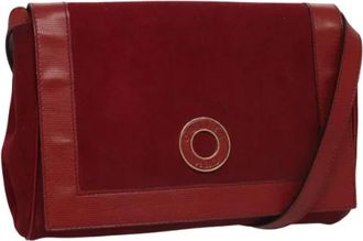 Celine Pre-owned Suede celine-bags - Dames - Vintage Schoudertas - Rood - ONE Size - Leer - Vintage
