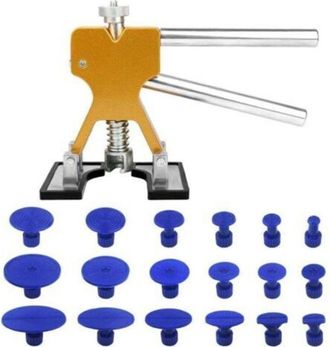 OEM Kit De Reparaci&oacute;n De Abolladuras Sin Pintura, Herramienta Para Reparar Abolladuras De Carrocer&iacute;a Con 18 Ventosas Azules Para Coches, Frigor&iacute;ficos, Mot