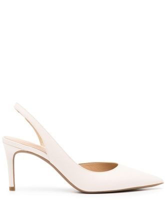Michael Michael Kors Chelsea slingback leather pumps - women - Leather - 5.5 - White