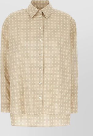 Kenzo geometric pattern long sleeve collared shirt