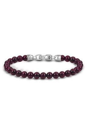 Vincero Spiritual Bead Birthstone Bracelet in January /Garnet at Nordstrom, Size 7.5