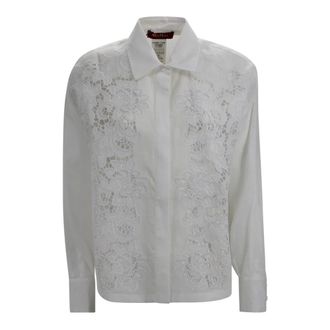 Max Mara Shirts, female, White, Size: XS Mstcali Boxy Ramie Shirt