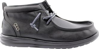 Hey Dude Wally Mid Grip R - Heren - Veterlaarzen - Zwart - 44 EU - Katoen - Schoenen