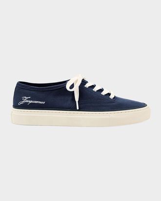 Jacquemus Men & apos;s Les Fefe Canvas Low-Top Sneakers