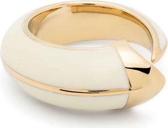 Shaun Leane 18kt gold vermeil Tusk ring - women - Plastic/18kt Yellow Gold Vermeil - 53