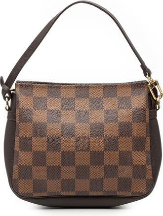 Louis Vuitton Pre-owned Womens Damier Ebene Trousse Pochette - Brown Textile - One Size
