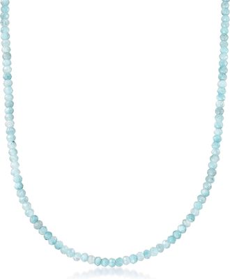 Ross-Simons 45.00- Aquamarine Bead Necklace in 14kt Yellow Gold With Magnetic Clasp