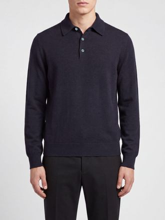 Ermenegildo Zegna Polo in maglia in cashmere e seta a maniche lunghe