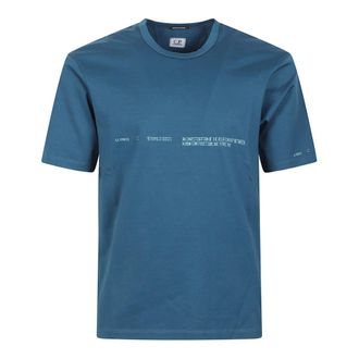 C.P. Company T-Shirts, male, Blue, Size: XL Metropolis Series Mercerized Jersey Short Sleeve T-Shirt