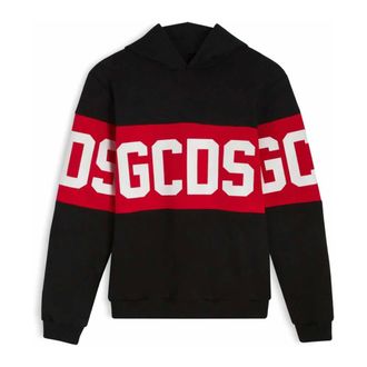 GCDS Logo Band Hoodie - male - GCDS - Kids Sweatshirts - Black - 10 Y - Kids