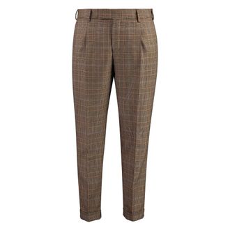 Pantaloni Torino Suit Trousers, male, Beige, M, Virgin Wool Tailored Trousers