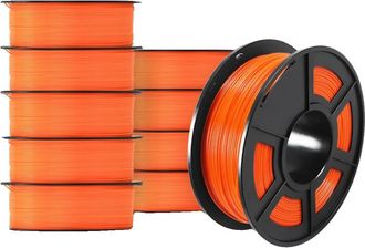OEM Filamento 3d, Material Ecol&oacute;gico, Excelente Calidad De Impresi&oacute;n, Petg Naranja, 10 Rollos