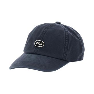 Ami Katoenen pet met patch - Heren - Petten - Zwart - ONE Size - Katoen - Accessoires